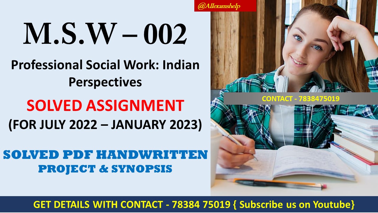 msw 2nd year assignment 2022